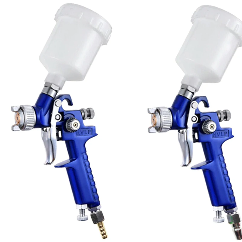 1Set 0.8mm Nozzle H-2000 Spray Gun Mini Air Paint Spray Guns For Painting Car