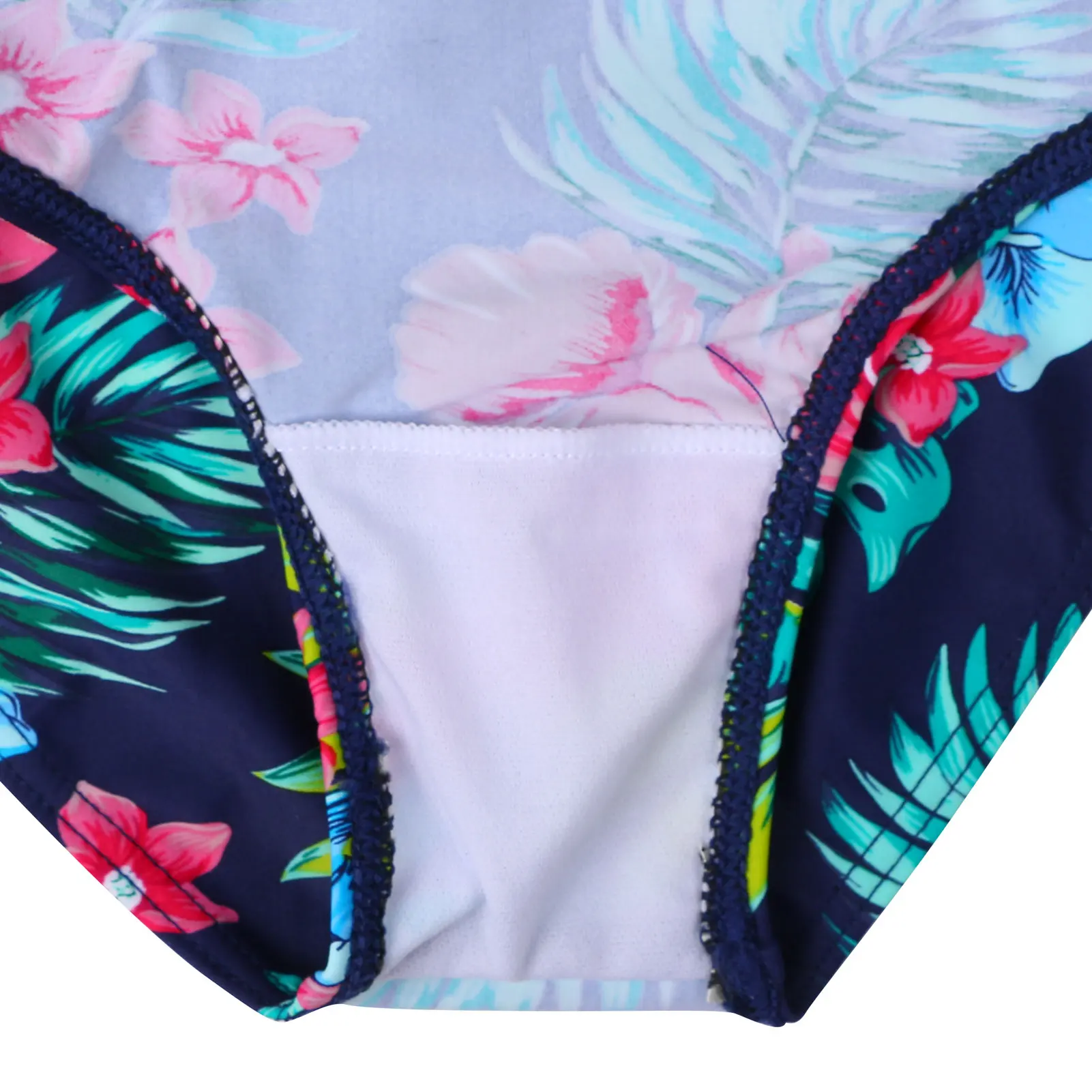 BAOHULU Girls Two Pieces Swimsuit Flower Blossoms Print Bikini Set Swimwear Kids Strap Breathable Rashguard Toddler Bathing Suit