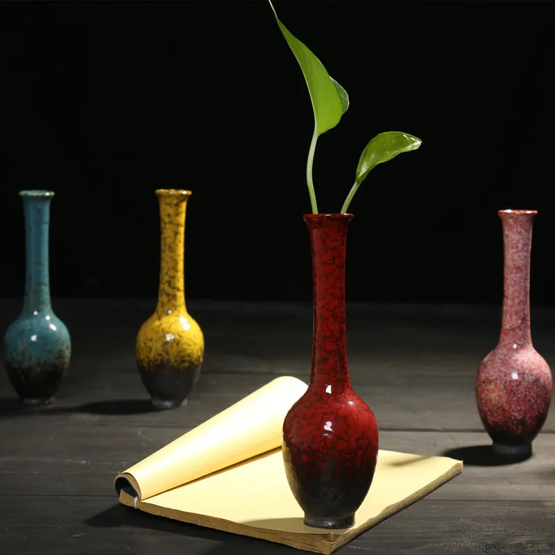 Современная и простая Цветочная ваза печи керамические вазы Искусство и ремесла мебель офисное украшение гостиной жардиньере