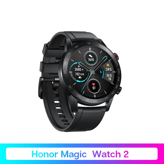 Honor Magic Watch 2 умные часы Bluetooth 5,1 умные часы 14 дней водонепроницаемые умные спортивные часы Двойной режим для Android iOS - Цвет: Black Watch