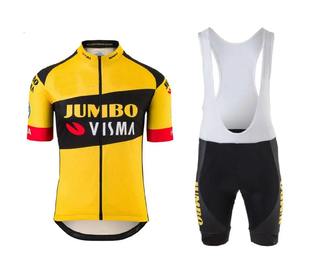 Jumbo Visma Pro Team Мужская велосипедная майка с коротким рукавом, велосипедная одежда с шортами, Ropa Ciclismo