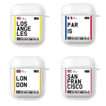 

For Airpods Pro Case Flight Tickets Airline Plane Air Ticket Earphone Pods Soft Cover For Your Destination City