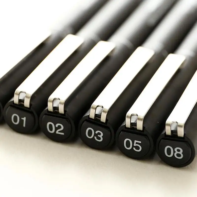 Fineliner Pigma Micron ручка для рисования 01 02 03 05 08 черная линии искусства комикс тонкая не