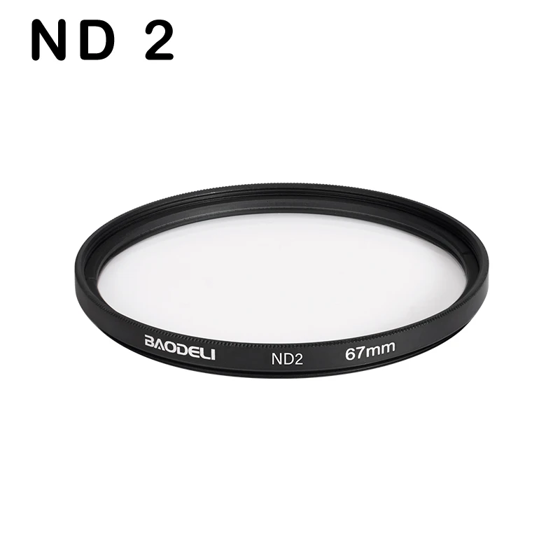 ONLY ND2 NO BOX BAODELI фильтр для объектива, концепция Nd Fld MC Uv Macro Star Polarisatie 49 52 55 58 62 67 72 77 82 мм для Nikon Canon sony аксессуары - Цвет: ONLY ND2 NO BOX