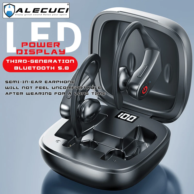 ALECUCI B10 Bluetooth 5 0 наушники Беспроводной С микрофоном HD стерео IPX6 Водонепроницаемый