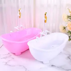 Baignoire électrique miniature pour maison de poupée, jouet pour enfant, meuble de salle de bain, accessoire pour jeu de simulation, échelle 1/6 ème, 