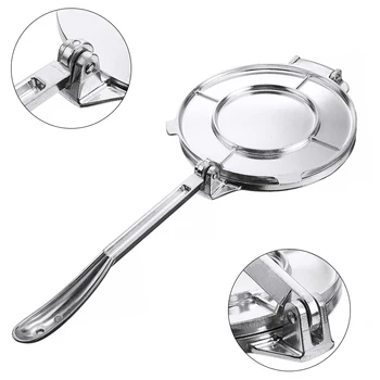 

Long Handle Kitchen Tortilla Press Maker Heavy Aluminum Meat Pan Cake Press Maker 8inch DIY Breakfast Bakeware Utensils