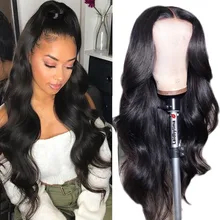 HD Transparent Lace Front Human Hair Wigs 13x6 180% Brazilian Body Wave Lace Frontal Wig With 30inch Brazilian Remy 4x4 Closure