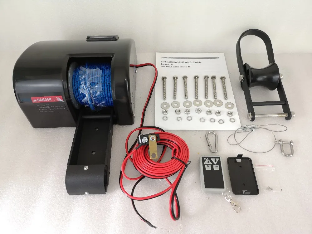 12V Якорная Лебедка для лодки подъёмник 35Lb для пресноводные морские понтон 4 варианта