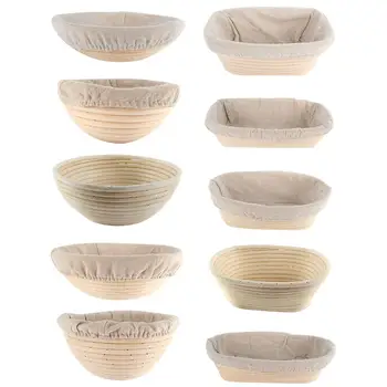 

Rattan Basket Country Bread Baguette Dough Banneton Brotform Proofing Proving Baskets