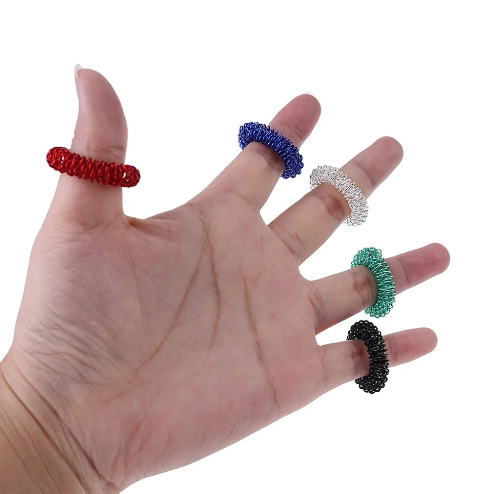 12 шт. спики сенсорные пальцевые акупрессуры кольцо Непоседа игрушка тихий Массажер для снятия стресса помогает с фокусом СДВГ аутизм
