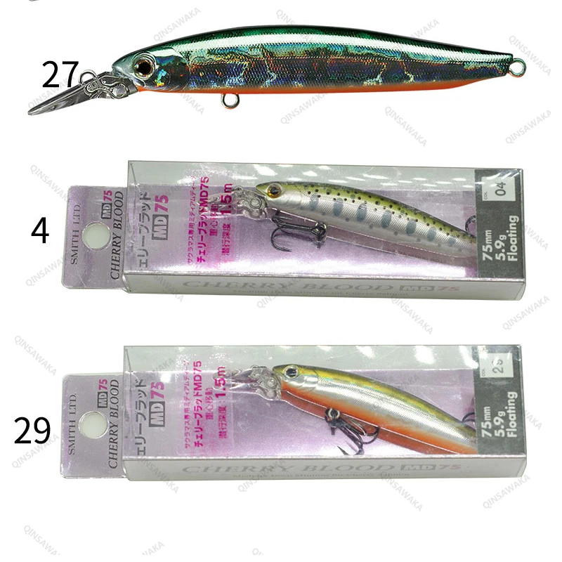 Made In Japan SMITH Cherry Blood MD90 90S Bass Lure Fishing