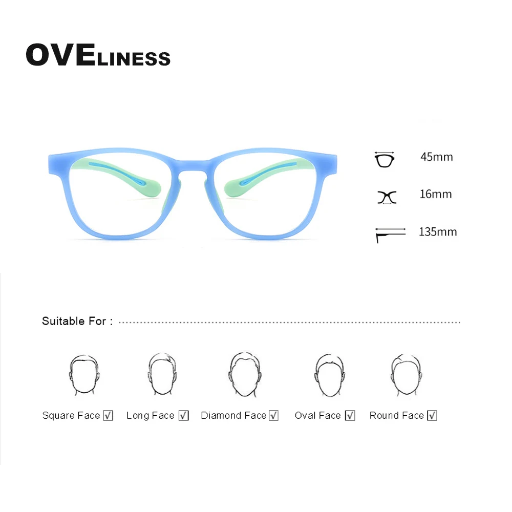 Optical Children glasses frame for boy girl kid's TR90 eyeglasses frames Myopia Prescription eye glasses eyewear Spectacles