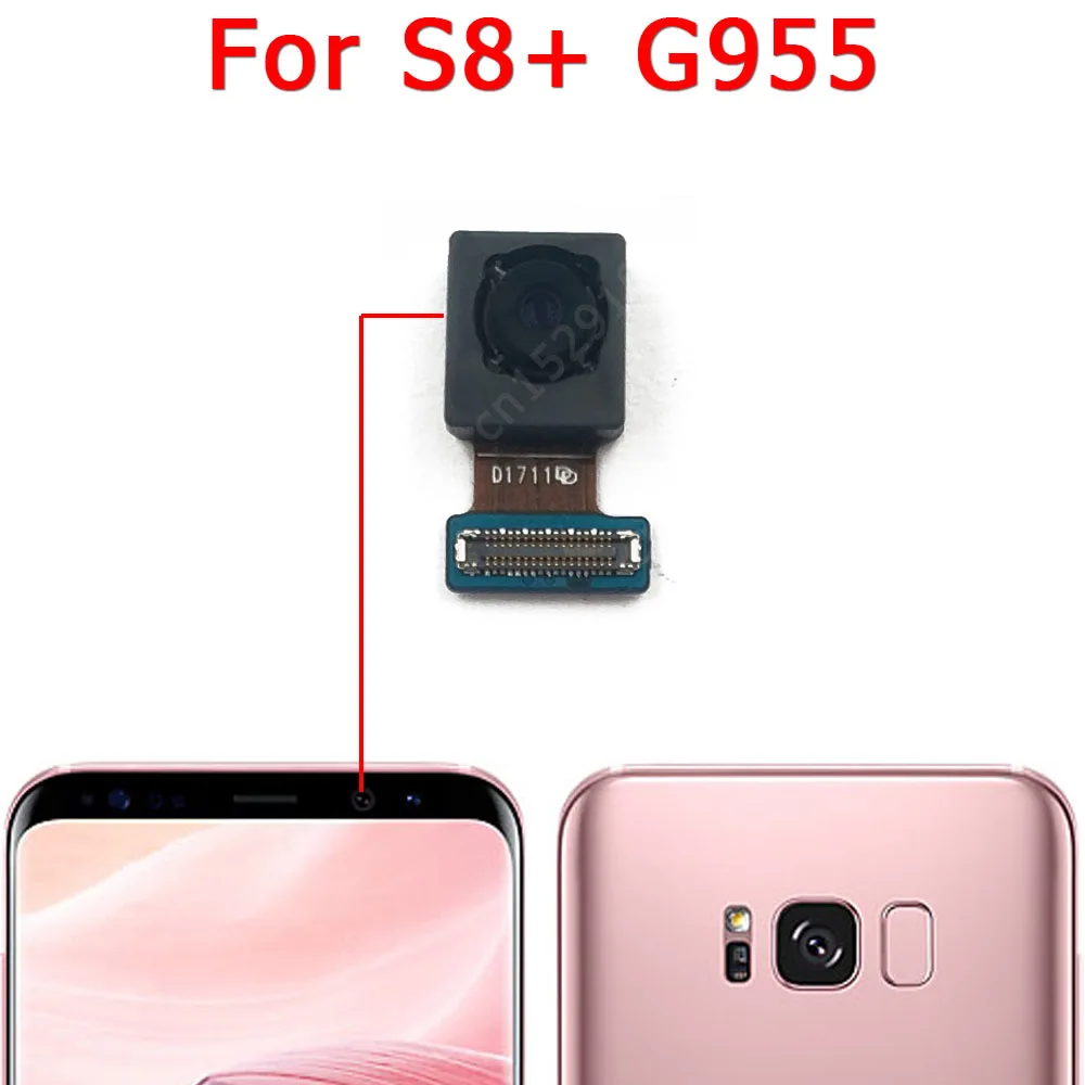 삼성 갤럭시 S8 플러스 G955F 용 전면 후면 카메라, 전면 메인 페이싱 카메라 모듈 교체 예비 부품