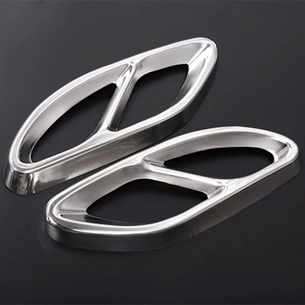 1 пара серебряный глушитель Чехлы для Mercedes Benz ABCE GLC W205 W246 W176