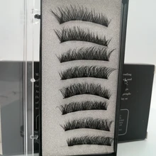 Pestañas postizas magnéticas 3D, 5 imanes, 8 Uds., duraderas, hechas a mano, de visón Artificial Natural, con pinzas