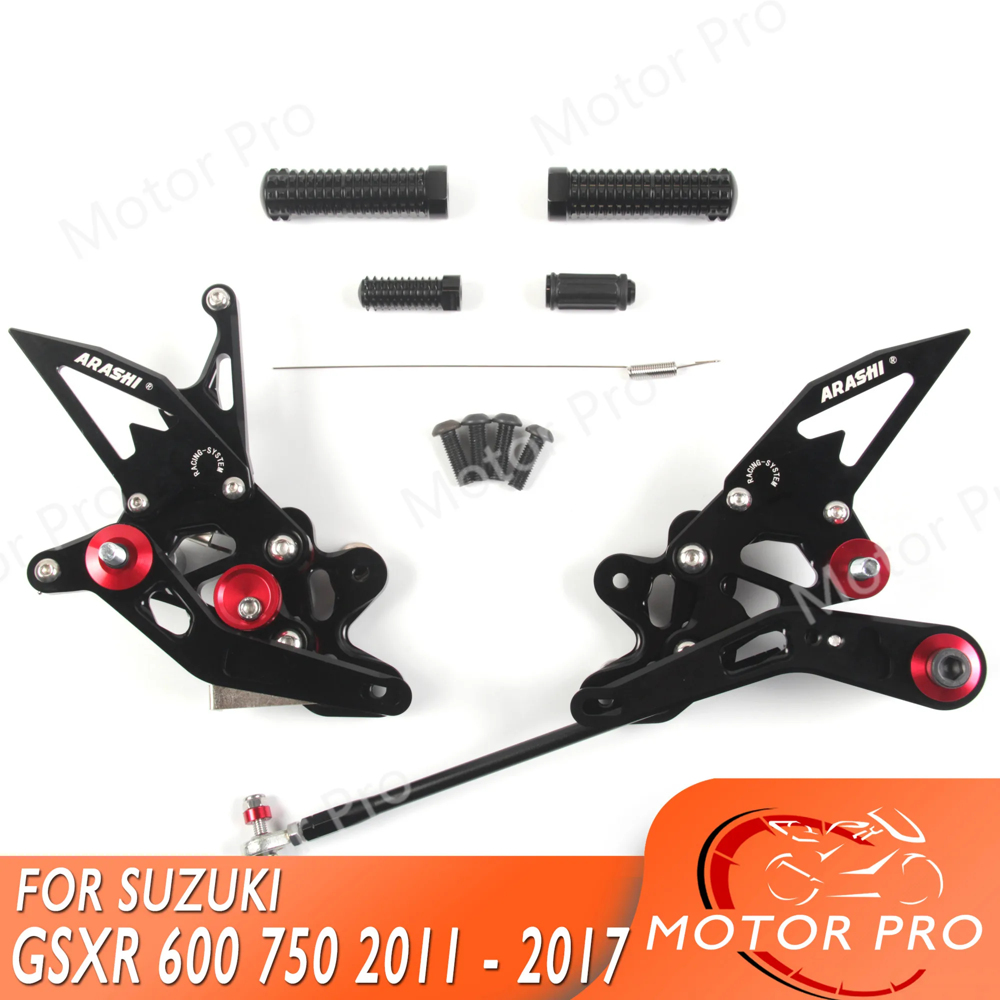 Adjustable Footrests For SUZUKI GSXR 600 750 2011 2023 2012 2013 2014