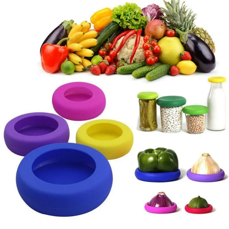 

Multi-functional Creative Silicone Fresh-keeping Set Four-piece Fruit and Vegetable Fresh-keeping Set Fresh-keeping Suit