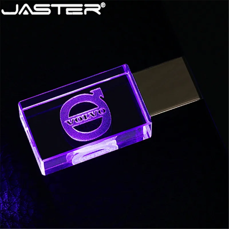 JASTERUSB2.0 Автомобильный логотип флэш-память кристалл карта памяти, Флеш накопитель 4 ГБ 8 ГБ 16 ГБ 32 ГБ 64 Гб 128 ГБ U диск подарок