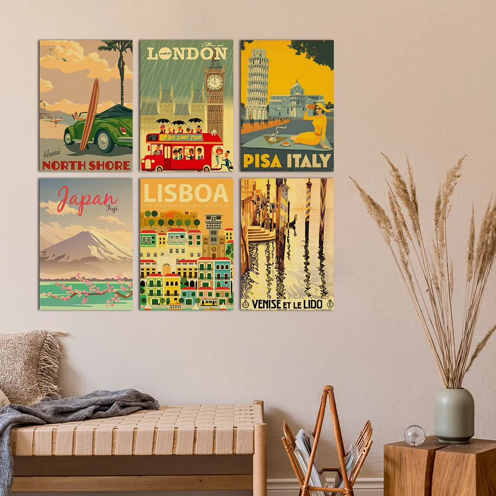 Travel Poster Tahiti | Tahiti Art Paintings | Metal Poster