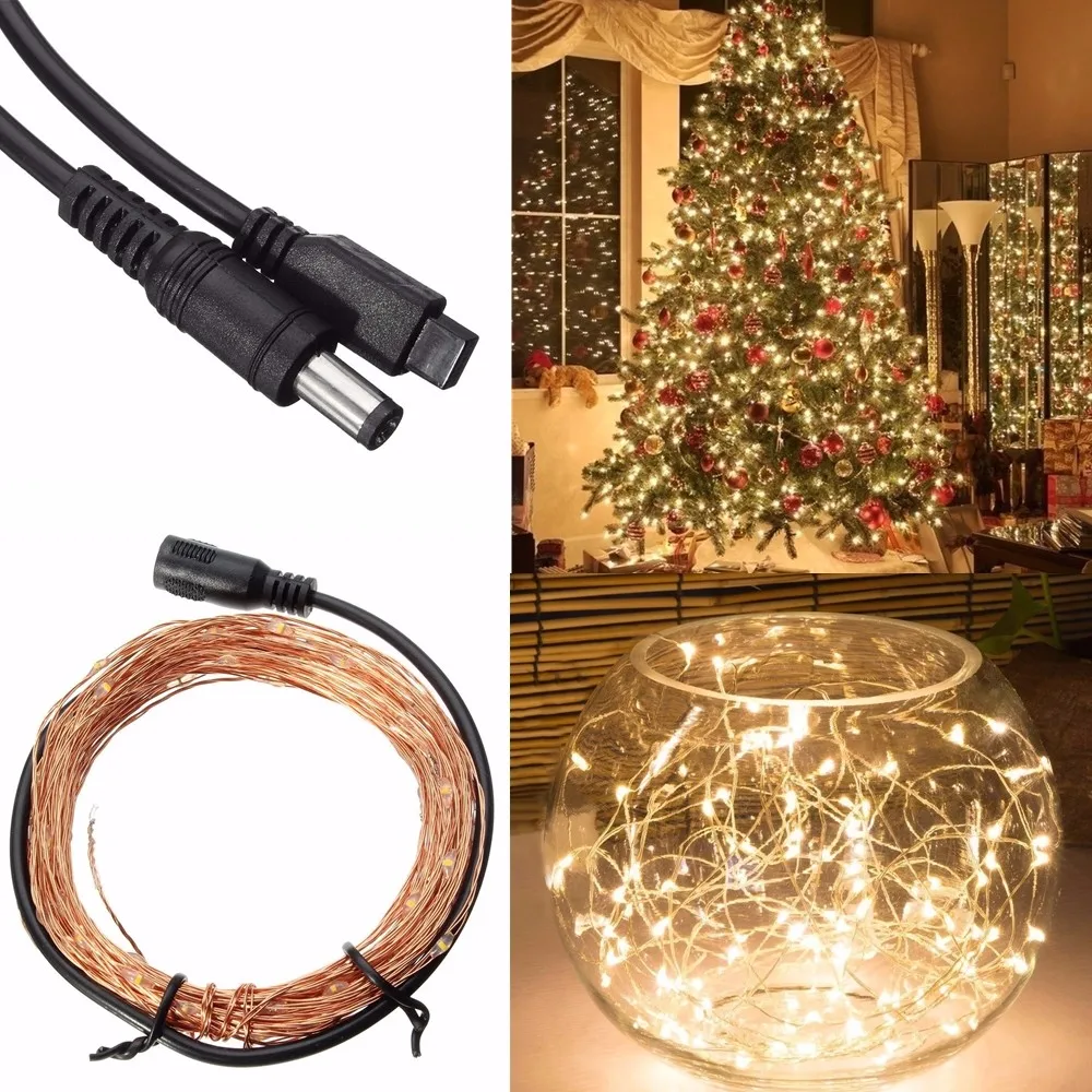 Festive outdoor copper string light 10m 100LED remote control timing battery USB garden light for party Christmas decoration