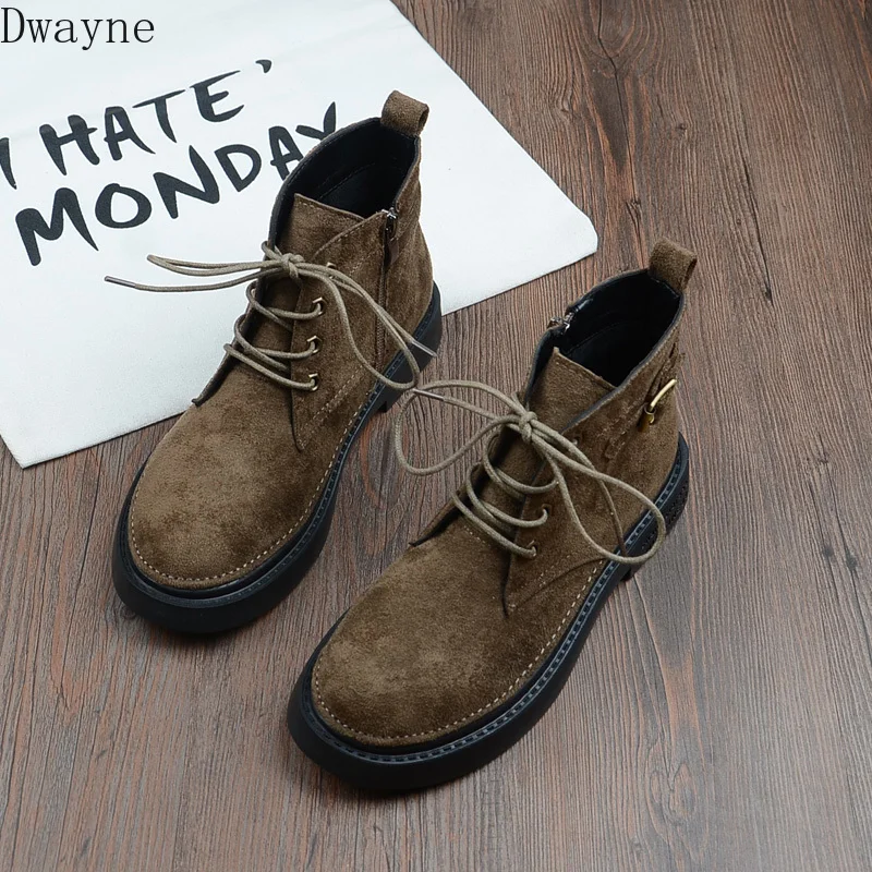 2019 new Harajuku style lacing ankle boots plus velvet warm Martin Mori literary retro Handmade women's shoes short | Обувь