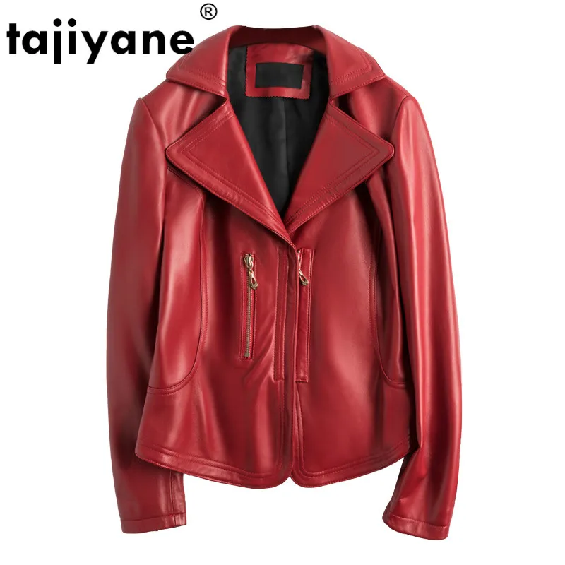 

Tajiyane Women's Leather Jacket Women Clothes Sheepskin Coat Female Spring Autumn Coats and Jackets Woman Motos D1365Q01 WPY563
