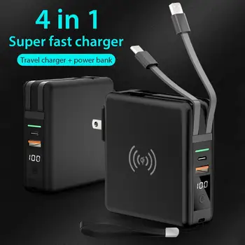 

10000mAh Qi Wireless Power Bank 15W USB Fast Charging Power Bank External Battery For IPhone11 X Samsung Huawei Xiaomi