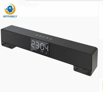 

LED Temperature Humidity Electronic Clock Desktop Table Clock LED Handsfree FM TF AUX USB Boombox Digital Alarm Clock