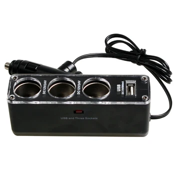 

3 Way Car Phone Charger Cigarette Lighter,12V Car Lighter Adapter for Vehicle Refrigerator Vacuum Cleaner