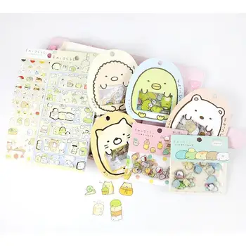 

80PCS/Set Sumikko Gurashi PVC Cartoon animal Stickers Planner Scrapbooking Diary Decals Office School student stationery gift