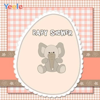 

Yeele Baby Shower Photocall Elephant Retro Pattern Photography Backdrops Personalized Photographic Backgrounds For Photo Studio