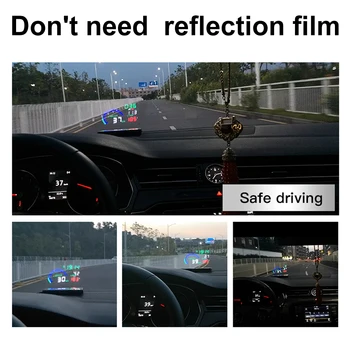 

3inch LCD OBD2 P12 Car-styling HUD Computer Head Up Display Smart HD Digital Display Switchedable Universal Auto Car Accessories