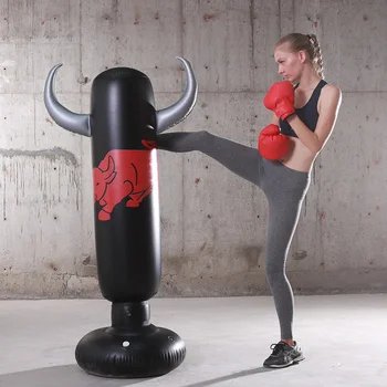 

1.6M Inflatable Sandbag Children Cartoon Tumbler Inflatable Boxing Column Adult Fitness Modeling High Quality And Durable