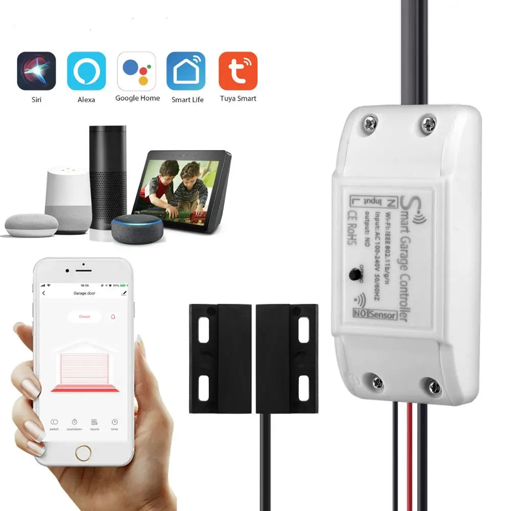 

Mobile APP control Smart garage controller Wifi Smart garage door opener remote control garage wireless door sensor