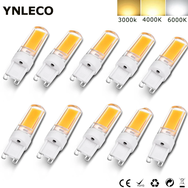 

10 Pack G9 LED Bulb Dimmable 3W 220V 110V Lampadas COB LED G9 Light Lamp Bombillas Luz Warm Cool WhiteReplace 30W Halogen Lamp