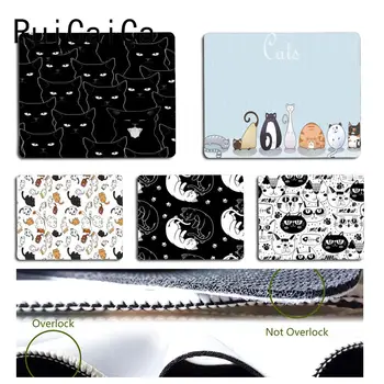 

RuiCaiCa Vintage Cool Cats black and white Customized laptop Gaming mouse pad Size for 18x22cm 25x29cm Rubber Mousemats
