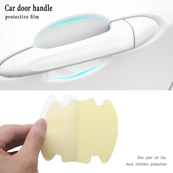 

4Pcs Car door handle stickers protector film for Opel Nissan Mitsubishi Subaru Skoda Volvo Seat Hyundai Chevrolet Citroen Audi