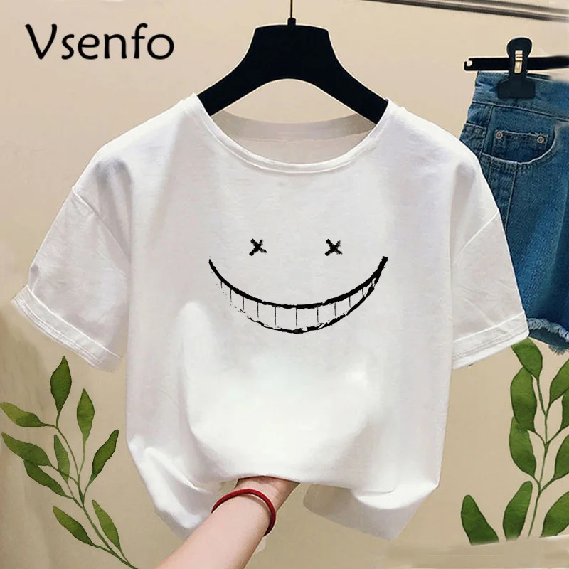 Anime Assassination Classroom T-shirt with Print Casual Short Sleeve Koro Sensei Cartoon Cosplay Tops Tees Tshirts