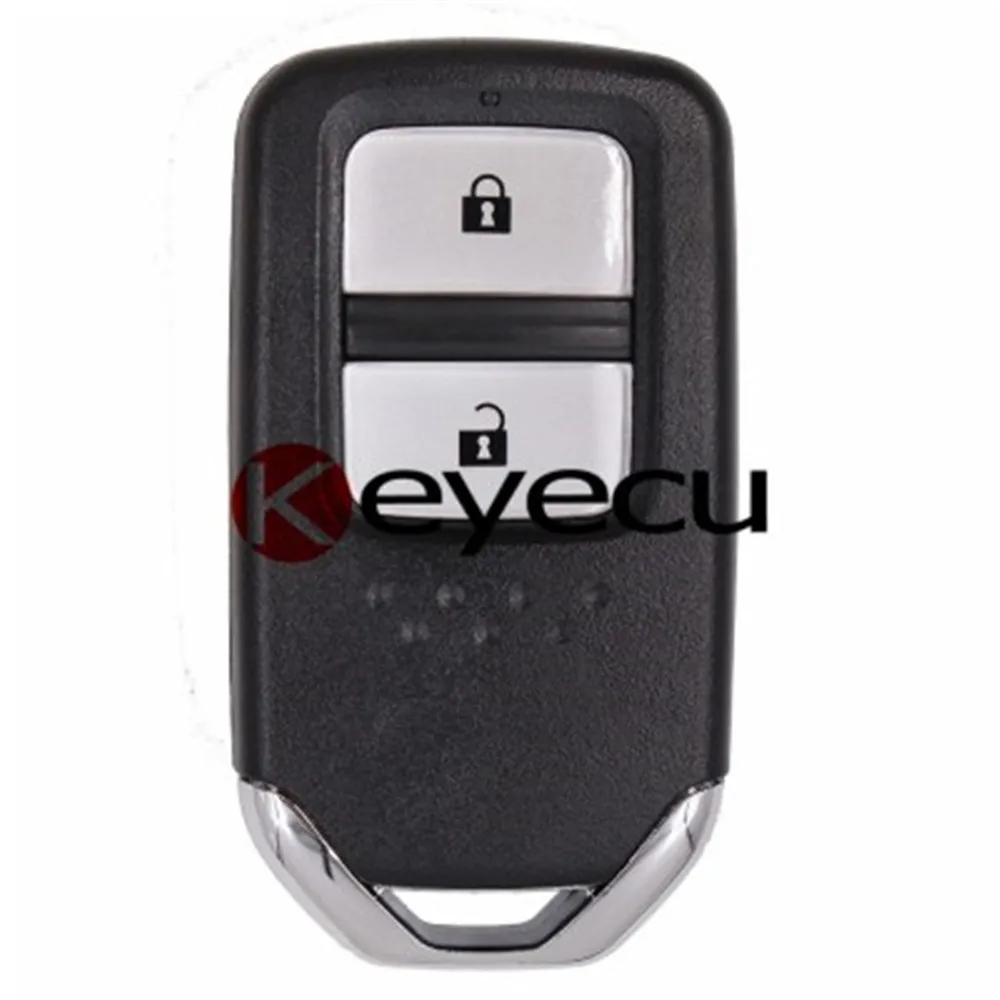 KEYECU для Honda Accord CRV Новая замена оболочки смарт-пульт дистанционного ключа чехол Fob 2 кнопки смарт-пульт дистанционного управления карты оболочки