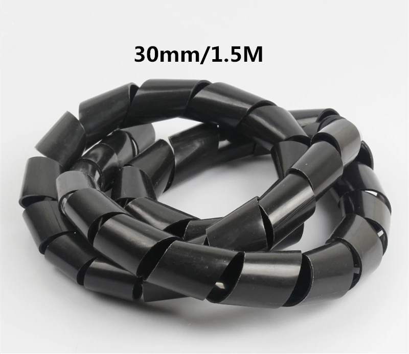 Dia 30MM-length 1.5M Спиральный кабель обертывание протектор спиральная обертка на провод шнур трубка ПК управление для компьютера провода Органайзер рукав шланг RoHS - Цвет: Dia 30MM-length 1.5M