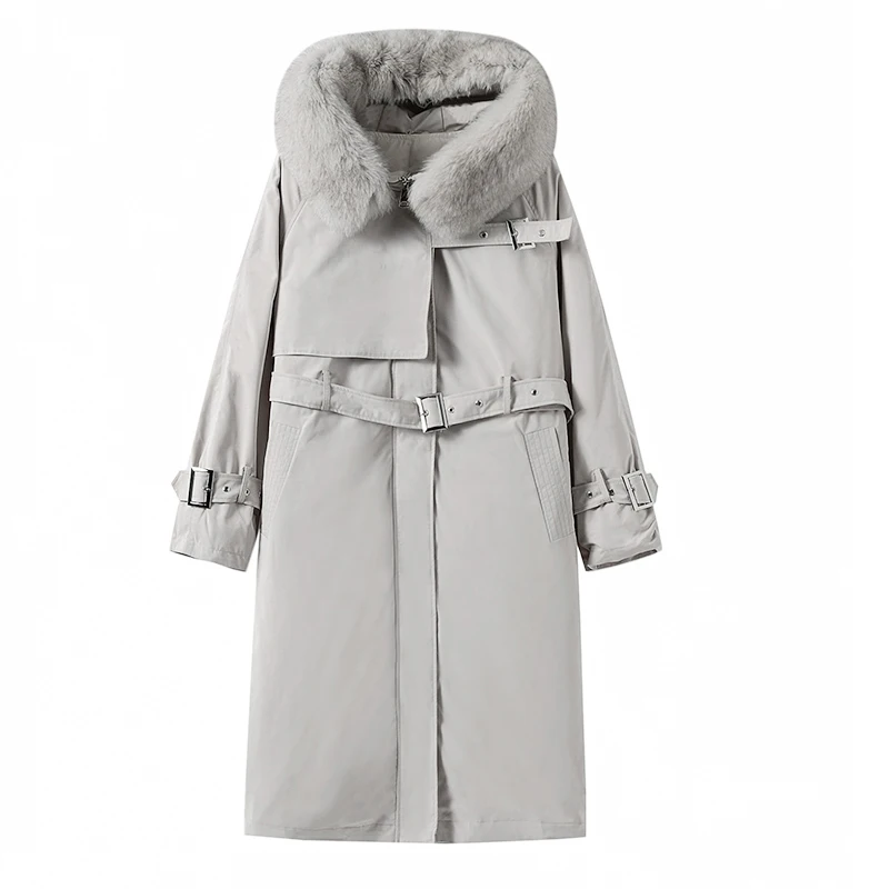 2020 Korean thick warm Real Fur Coat Female Wool