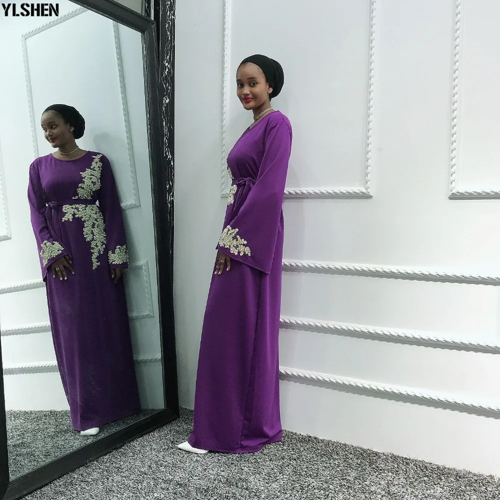 2020 Eid Mubarak Abaya Dubai Muslim Dress Women Embroidery Ramadan Robe Kaftan Islamic Clothing African Dresses Abayas for Women 43