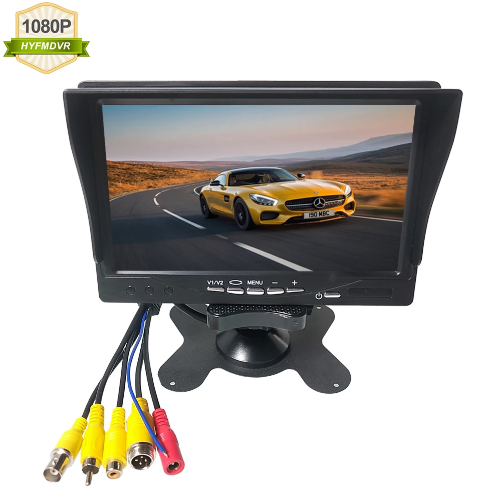 

LSZ 7-inch rear view LCD car monitor for school bus truck with sun visor 12V-24V wide voltage