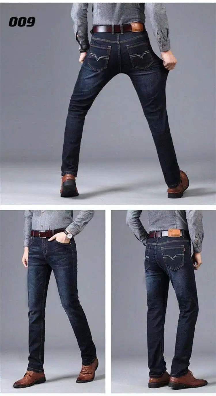 Slim Men Summer Autumn Business Casual Jeans Man Oversize Denim Pants