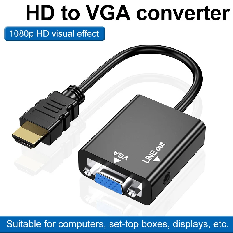 7 типов HD 1080P HDMI-совместимый к VGA адаптер конвертер кабель для Xbox PS4 ПК ноутбука ТВ