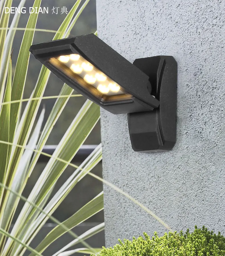 Conduziu a Lâmpada de Parede Iluminação ao ar Livre à Prova Luzes do Jardim w para Corredor Dwaterproof Água Alumínio Varanda Luz Parede Vidro Sombra 12 Ip65 17 alumínio varanda luzes do jardim luz parede