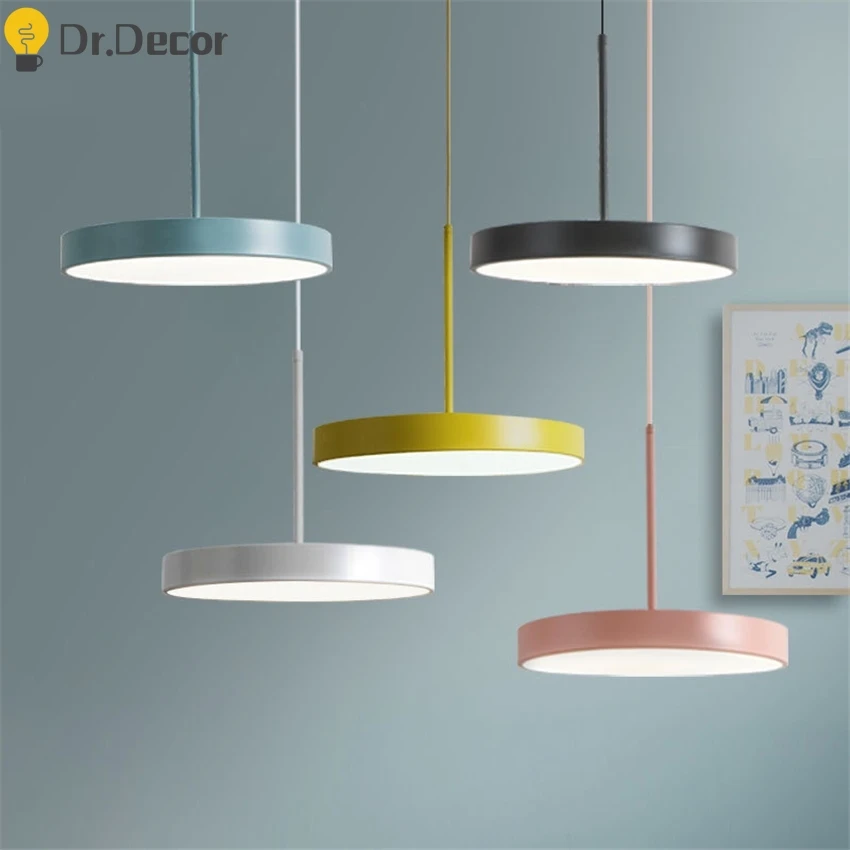 

Nordic Macarons Led Pendant Lights Lighting Modern Kits Room Dining Room Kitchen Hanging Lamp Living Room Pendant Lamp Luminaria