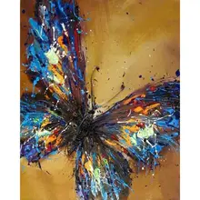 

GATYZTORY 60x75cm Painting By Numbers Butterfly Animal pictures by numbers Frameless On Canvas For Mordern Wall Art Home Decora
