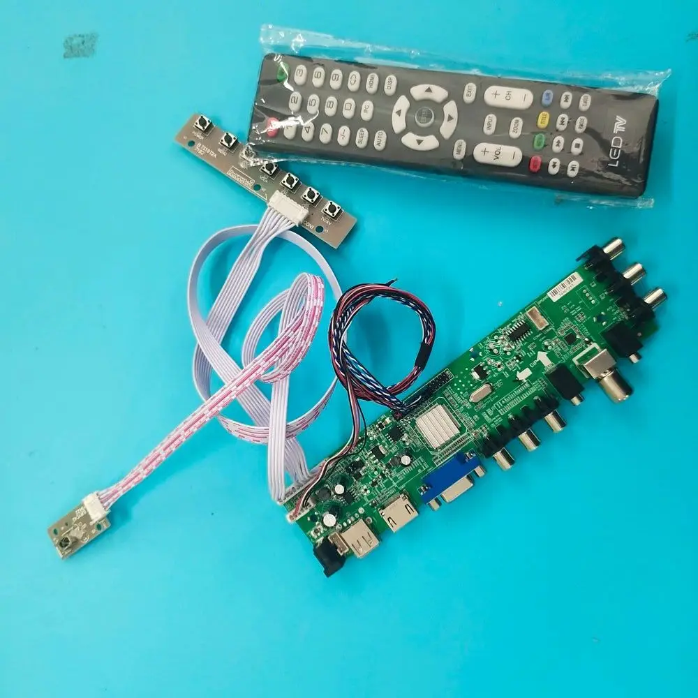 

Комплект платы контроллера для B173RW01 V2 B173RW01 DVB-T DVB 40pin 1600X900 сигнал цифрового ТВ LVDS USB HDMI VGA AV светодиодный 17,3"